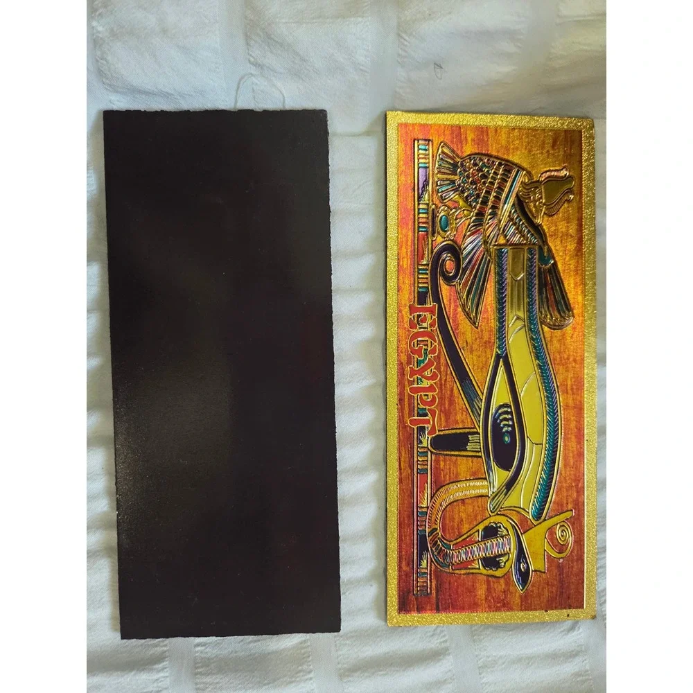 Gold Ancient Egypt King Tut Refrigerator Magnet 6 Inch Souvenir Hieroglyphics